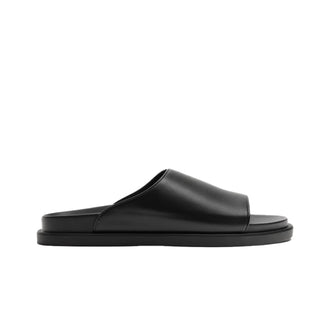 Zara Original Leather Sole Slippers 'Black'